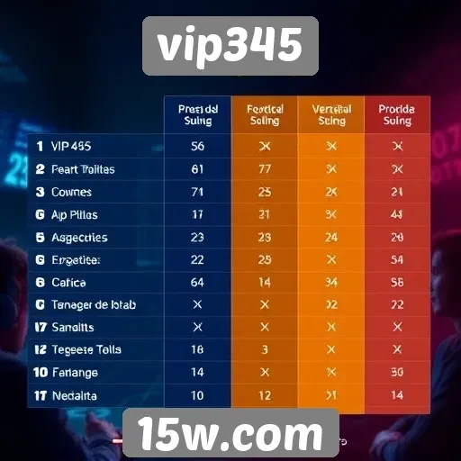 Comparativo entre vip345 e concorrentes do setor